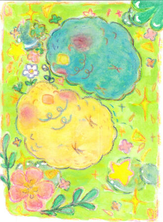 大切な誰かに寄り添うような、静かであたたかな時間を描いた一枚です。